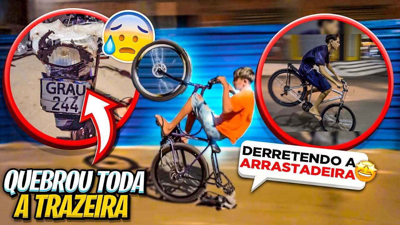 QUEBRAMOS TODA A TRAZEIRA DE MOTO DA BIKE MONARK ESTILO BH🤩/ DERRETENDO A ARRASTADEIRA🚀