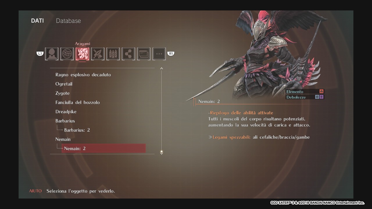 GOD EATER 3: Database - Nemain