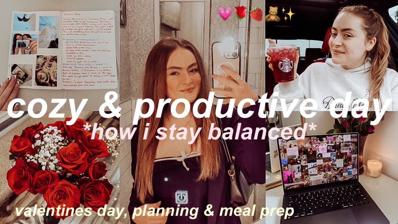 COZY & PRODUCTIVE WINTER DAY IN MY LIFE 🌹 cozy vibes, valentines day shopping & weekly planning