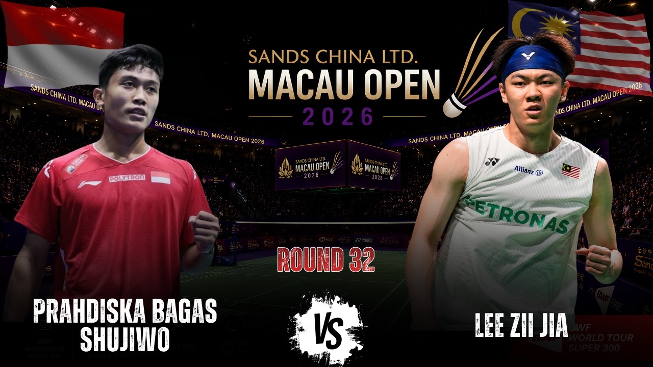 Prahdiska Bagas SHUJIWO (INA) vs LEE Zii Jia (MAS) | Macau Open 2026 Badminton