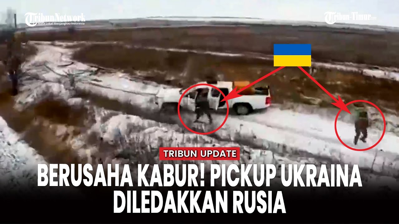M113 dan Dua Pickup Ukraina Dihancurkan Drone Peledak Rusia