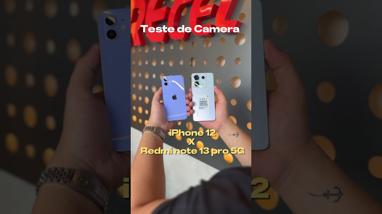 Teste de Camera IPhone 12 X Redmi note 13 pro 5G📸 #firecel #smartphone