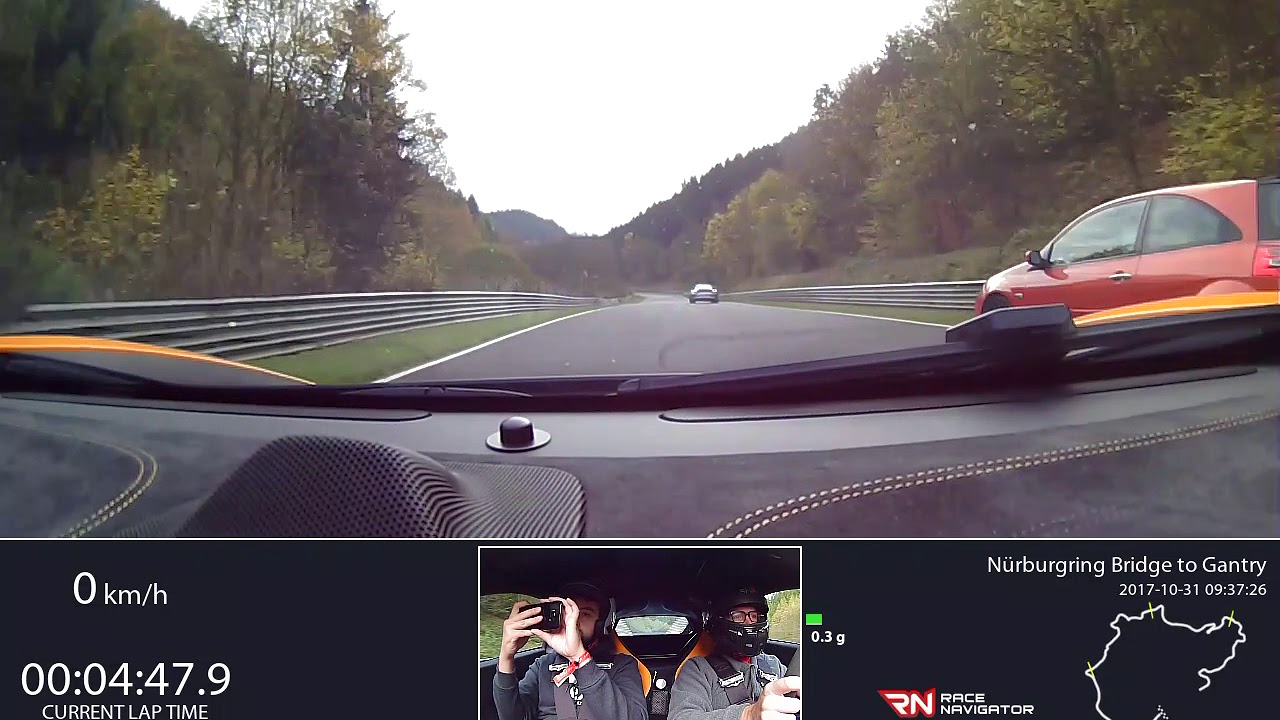 RN #1 Onboard video N&uuml;rburgring Bridge to Gantry, APEX N&Uuml;RBURG 675LT,
