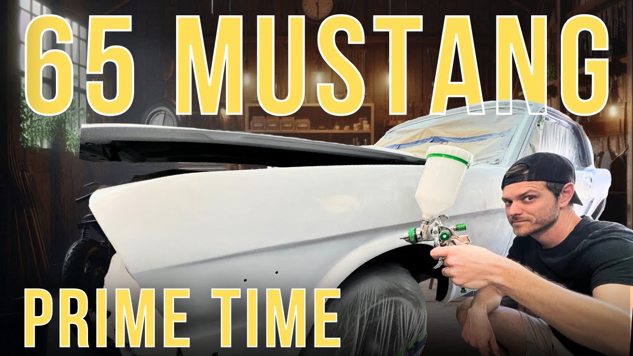 The 65 Mustang Gets a Coat of Primer Filler! Testing Primer And Sprayers | Part 21