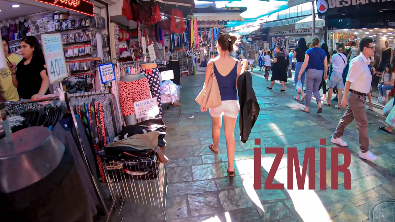 Walk in Izmir kemeraltı Bazaar- Turkey Travel Guide 2019