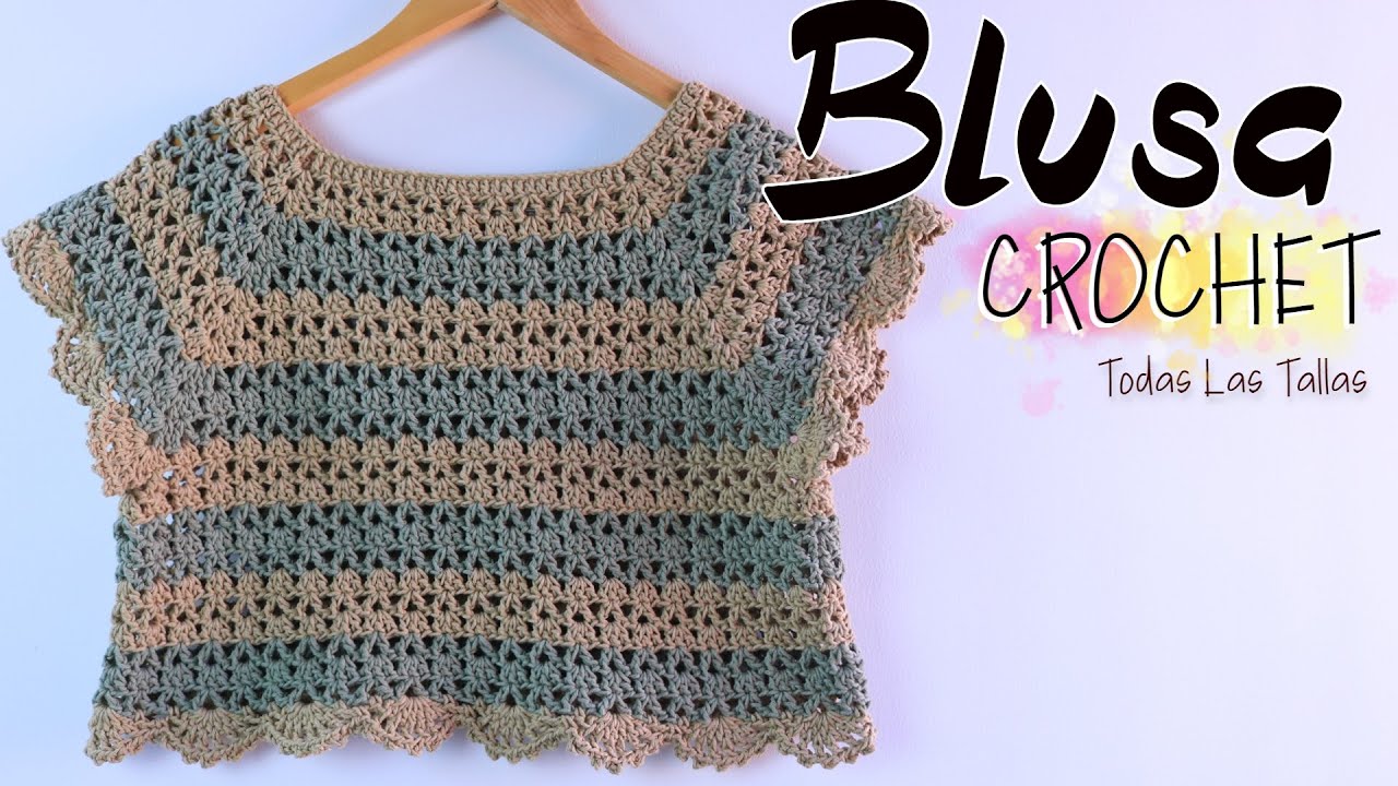 TOP CROCHET Blusa Tejida CANESÚ Para PRINCIPIANTES