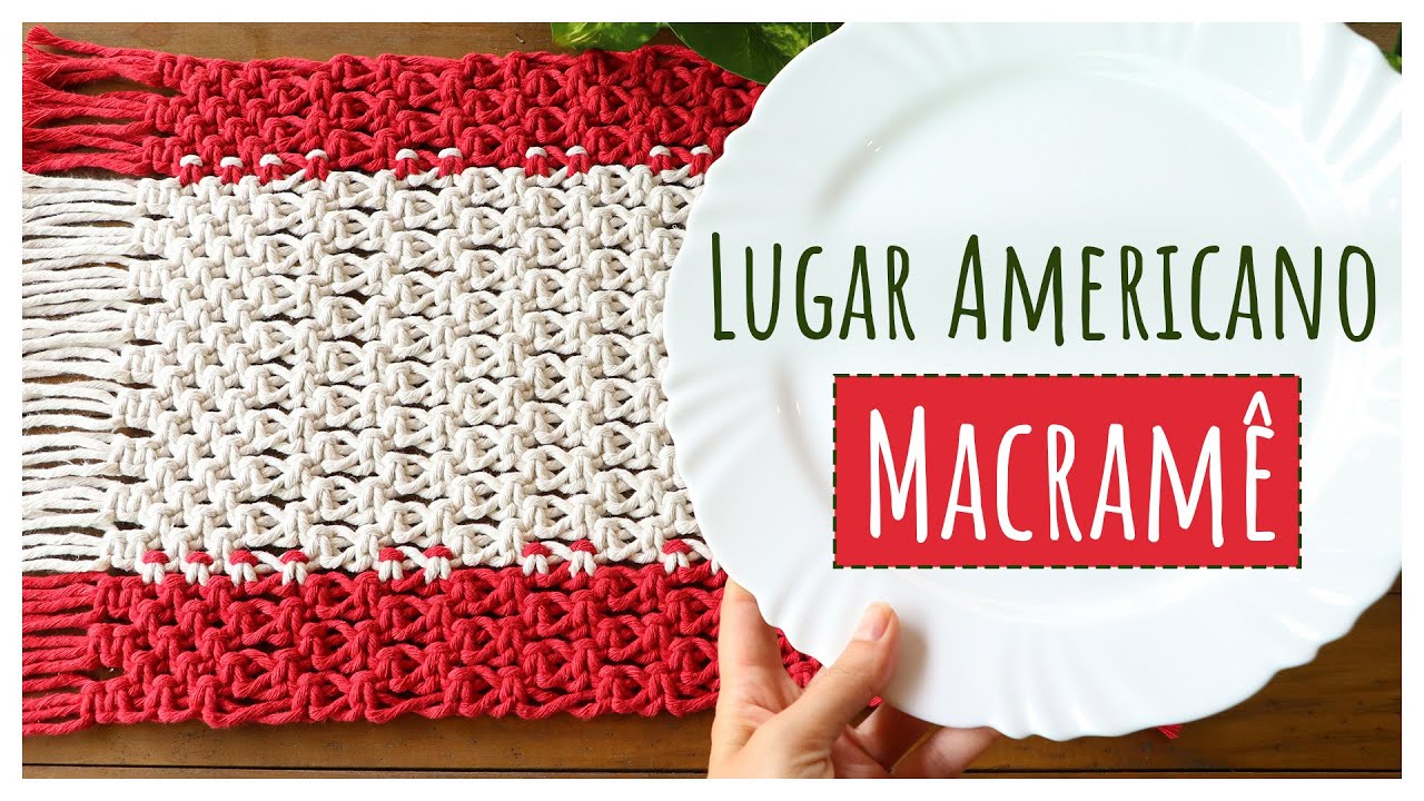 🧶🍽️ Lugar Americano em Macramê – Fácil, Elegante e Feito por Você!
