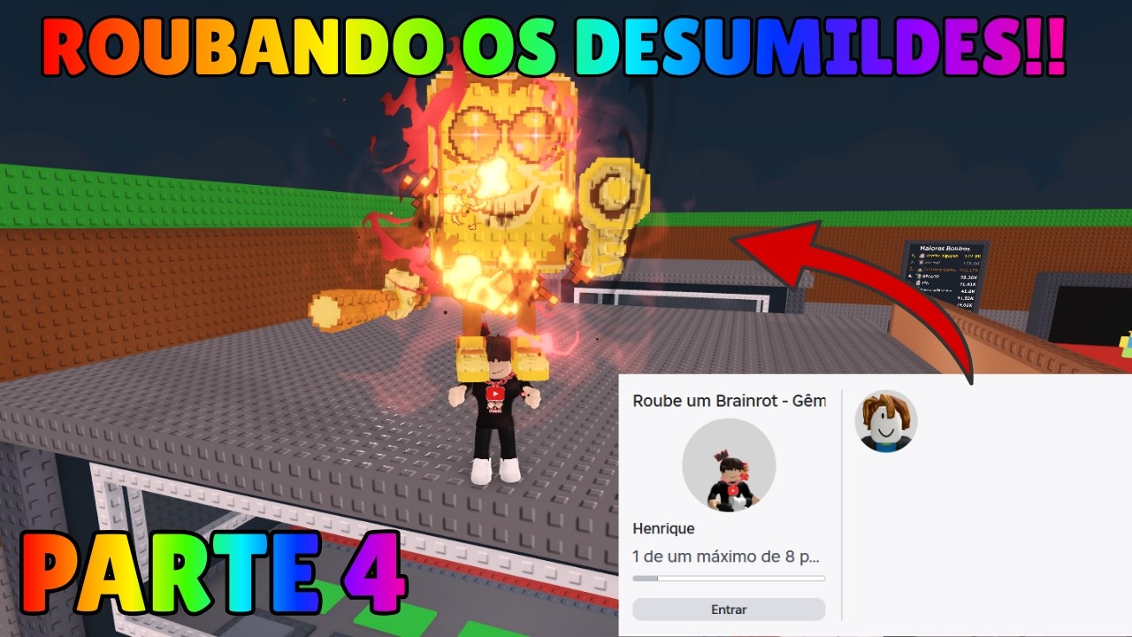 ROUBANDO PESSOAS DESUMILDES NO ROUBE UM BRAINROT PT.4!😱🔥(NOVO MÉTODO)