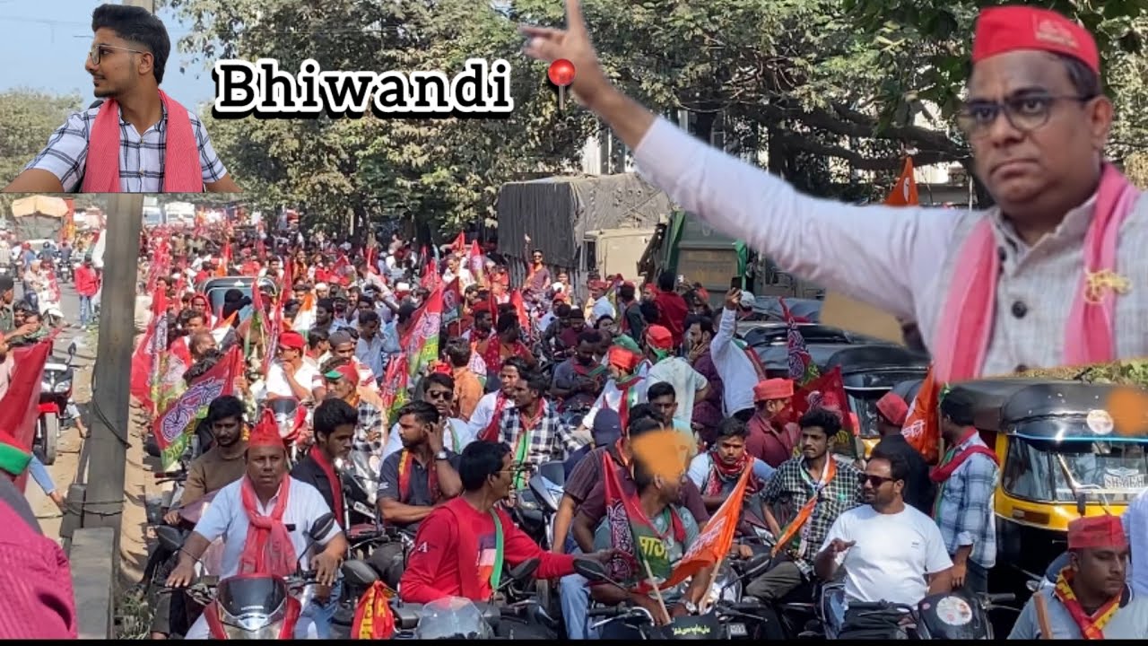 MLA Rais Shaikh ❤️janta ke sath nikale road pe chunav ke prachar ke liye Bhiwandi Maha bike rally 🚨