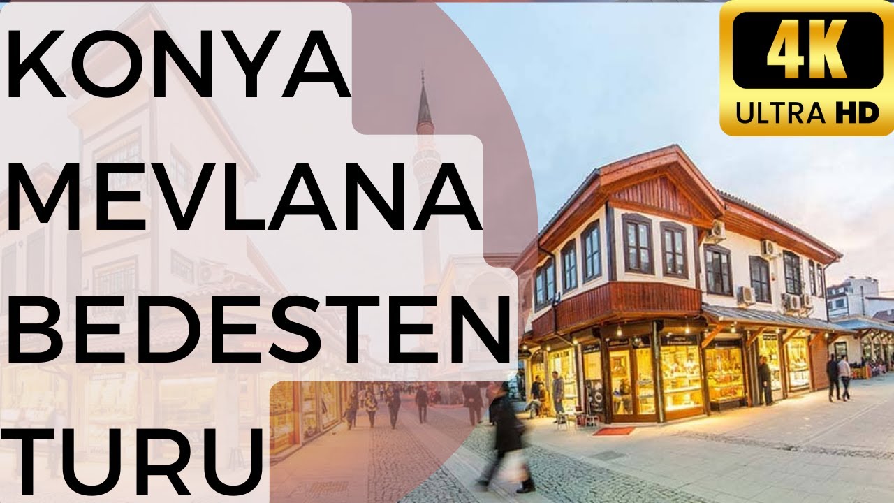 KONYA 4K Bedesten Mevlâna Yürüyüş // KONYA City Walking TURKEY 【4K Ultra HD/60fps】