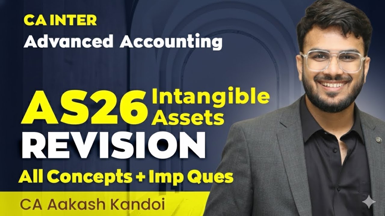 AS 26 Revision | Intangible Assets | Concepts with All Imp Ques | CA Inter | CA Aakash Kandoi
