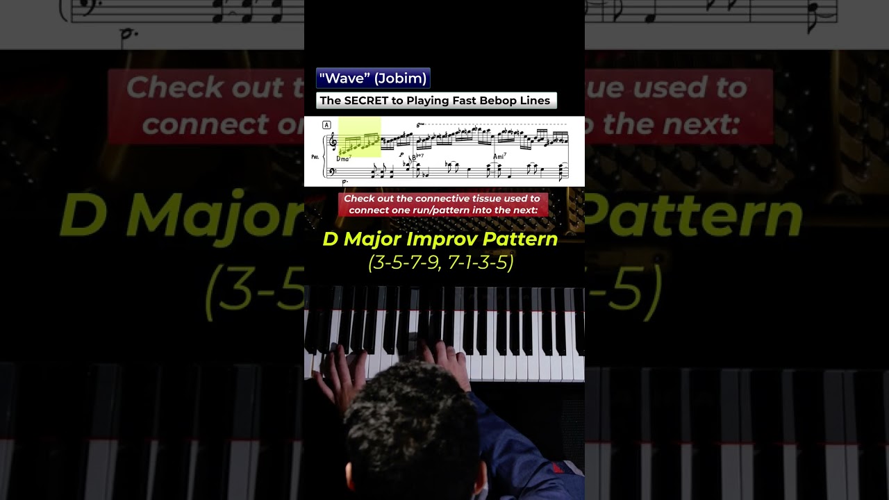 The SECRET to Playing Fast Bebop Lines like Oscar Peterson #shorts