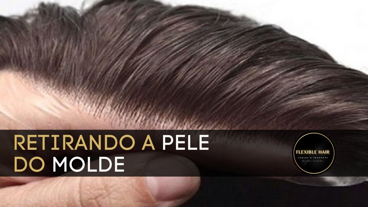 Como retirar a pele do molde -Aula de prótese capilar
