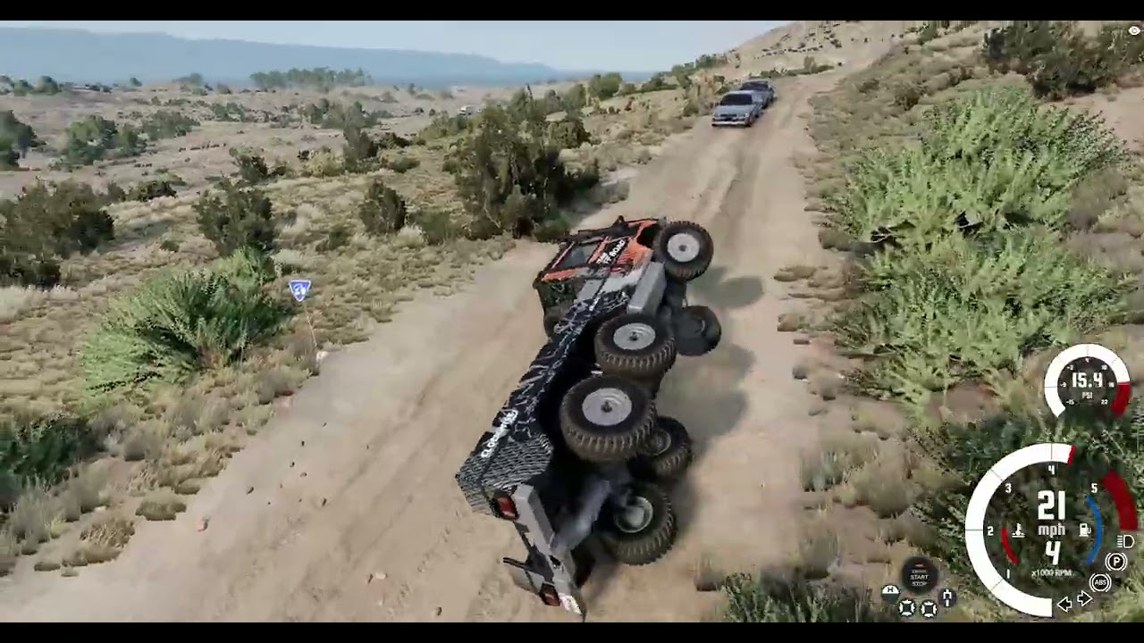 BeamNG drive but off-roading escaping the police