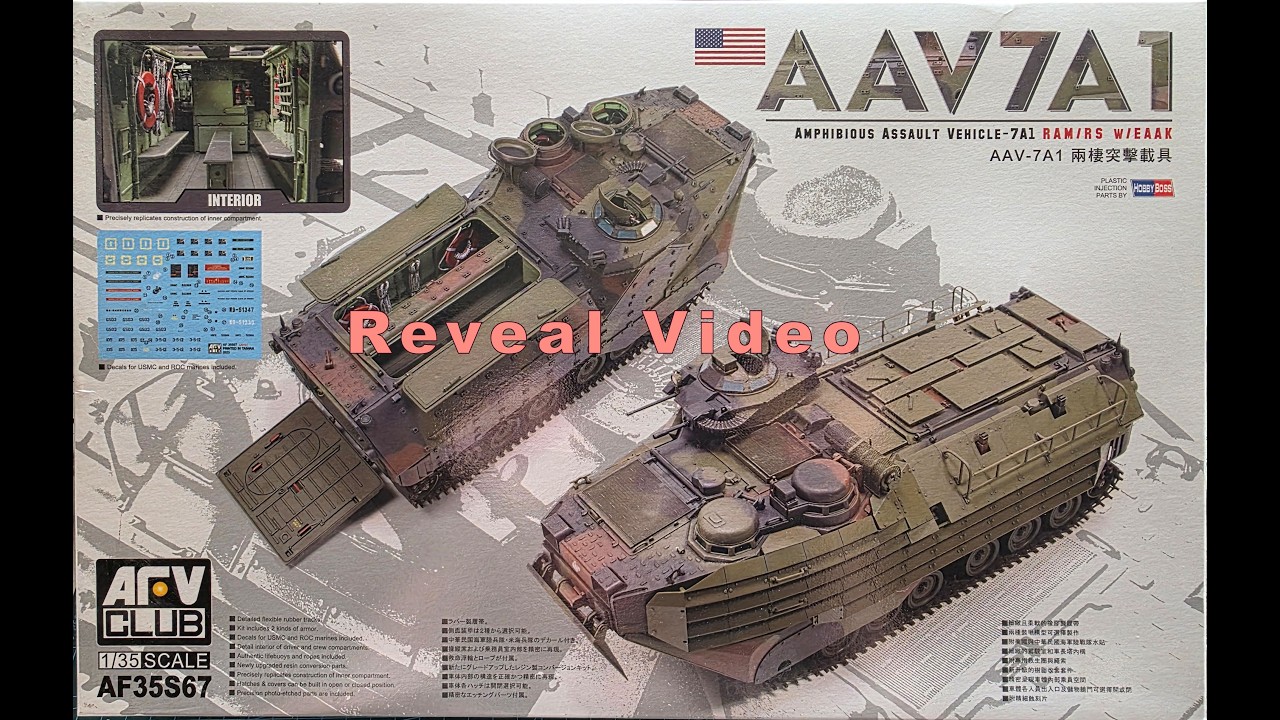 Reveal video of AFV Club AAV7A1 Amphibious Assault Vehicle in 1/35 scale