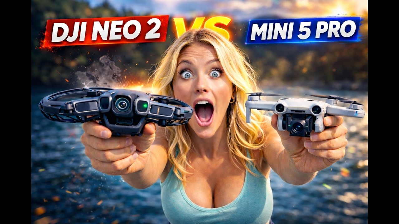 DJI Neo 2 vs Mini 5 Pro Test: Reichweite, Foto, Video, Wind, Active Track, Flugzeit & Preisvergleich