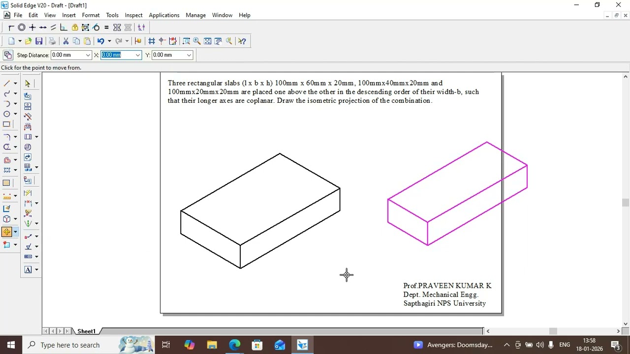 ISOMETRIC PROJECTION:PROBLEM-5