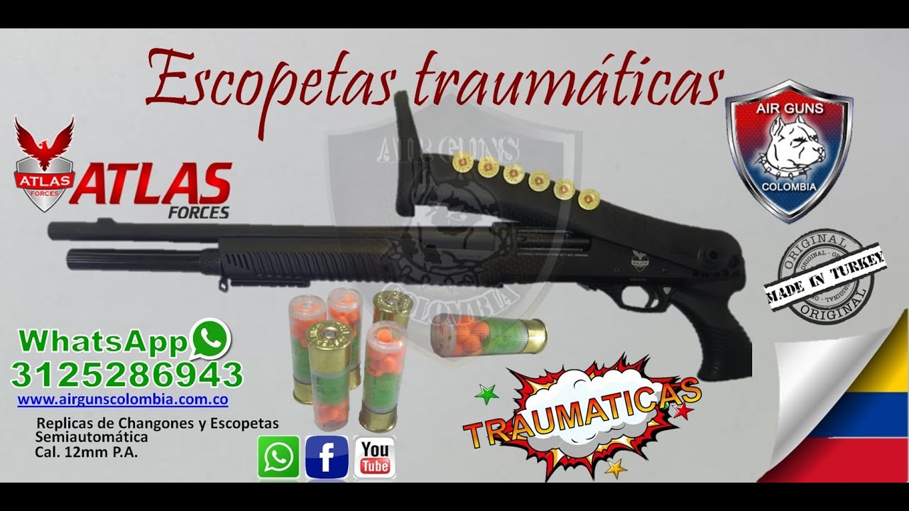 Prueba de Calidad de Escopetas Traumaticas ATLAS Cal.12mm│WhatsApp 3125286943