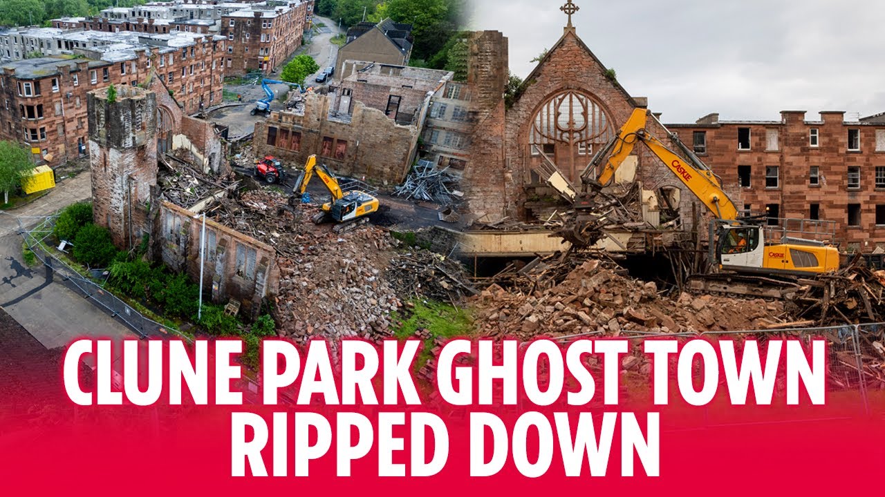 Wrecking machines move in to demolish ‘ghost town’ Scots estate dubbed ‘Britain’s Chernobyl’