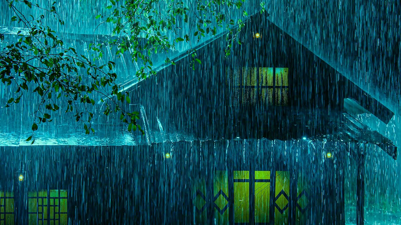[ASMR] Sleep Instantly & Enter the Dream with Heavy Rain Sounds & Massive Thunder on a Stormy Night