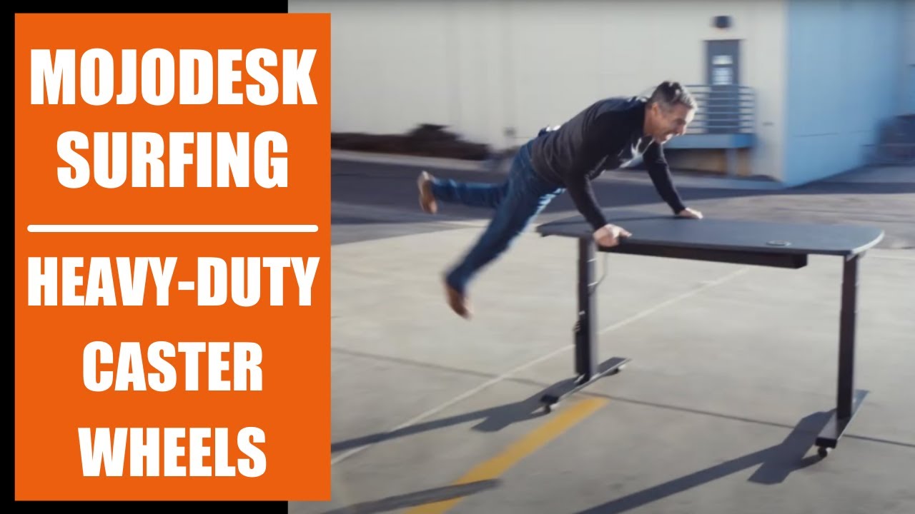 MojoDesk - Standing Desk Caster Wheels - Road Tested | Standing Desk with Wheels (PROSHOT V2)