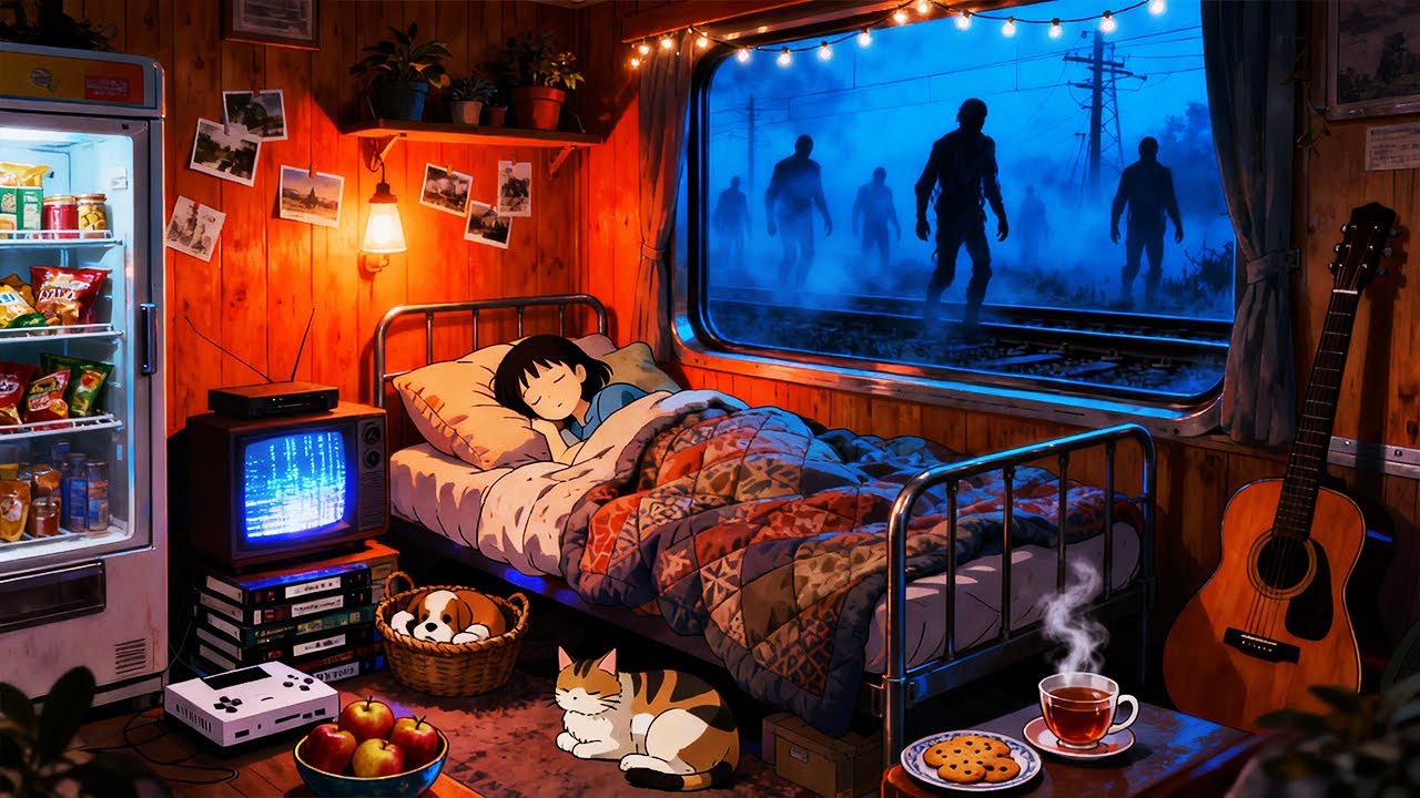 Cozy Safehouse Lo-Fi Ambience | 3 Hours of Calm Beats for Sleep, Study & Relaxation