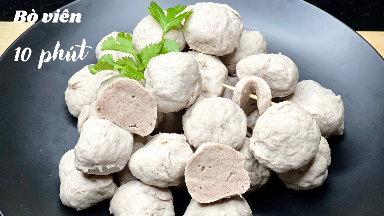 BÒ VIÊN CẤP TỐC không cần đông đá, chỉ mất 10 phút là có ngay bò viên dai, giòn thơm ngon.
