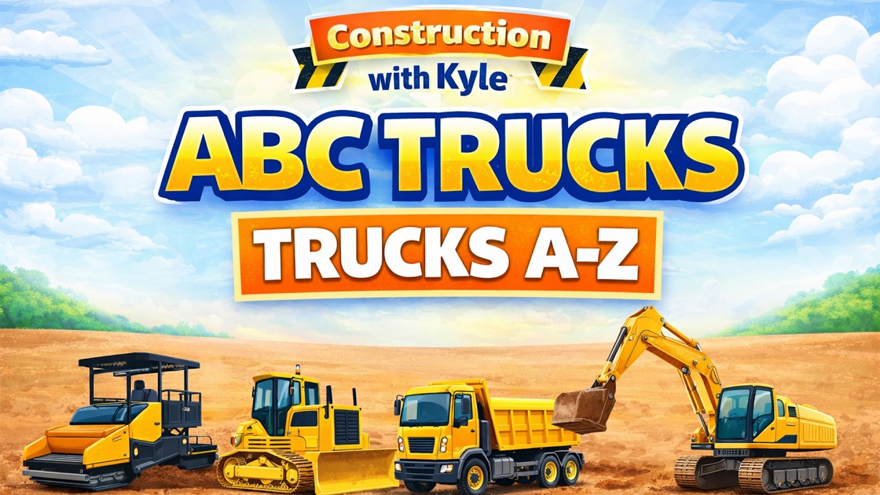 ABC Construction Trucks | Learn the Alphabet A–Z for Toddlers