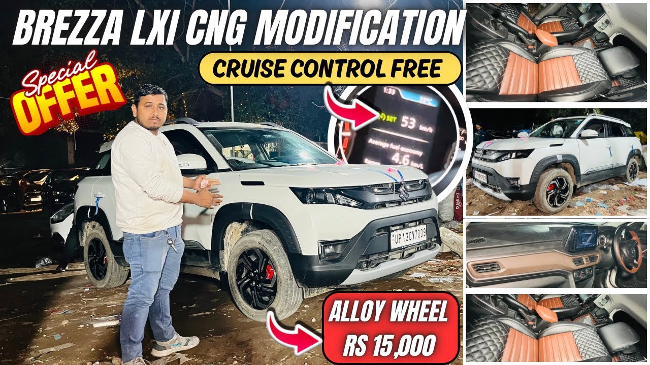 Brezza 2026 Modified with Genuine Items ✅ Brezza Lxi Cng Modifications ✅ Brezza Base To Top Modified