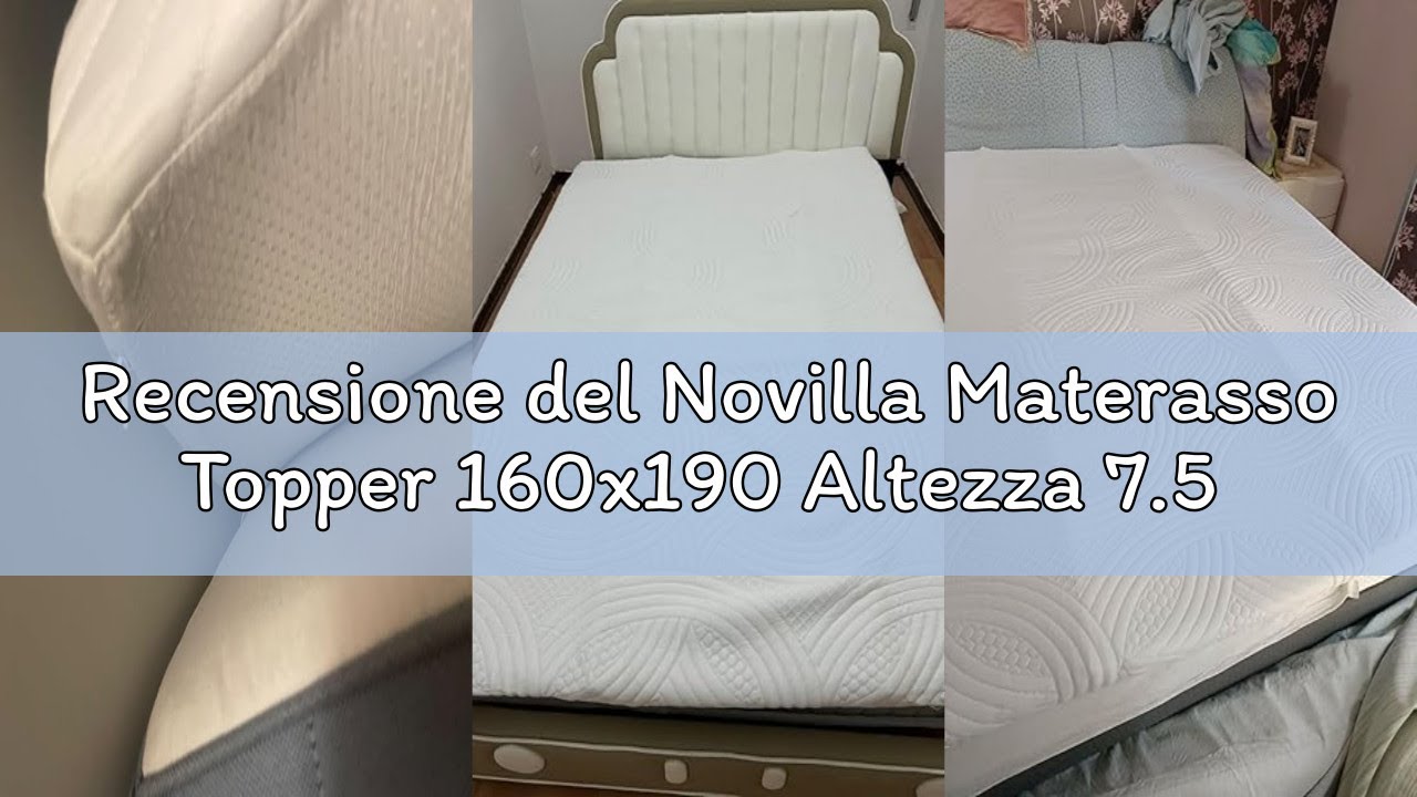 Recensione del Novilla Materasso Topper 160x190 Altezza 7.5 cm, Coprimaterasso in Schiuma di Fibra,