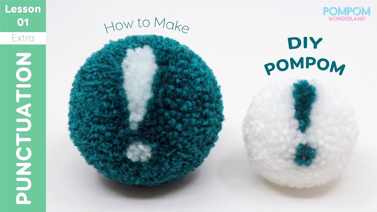 Pompom Exclamation Mark - PUNCTUATION - DIY Pompom
