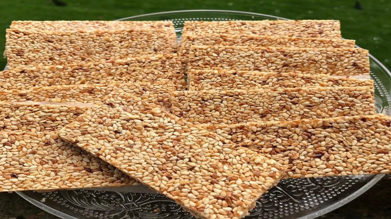 How to make sesame bars - طريقة تحضير السمسمية بثلاث مكونات