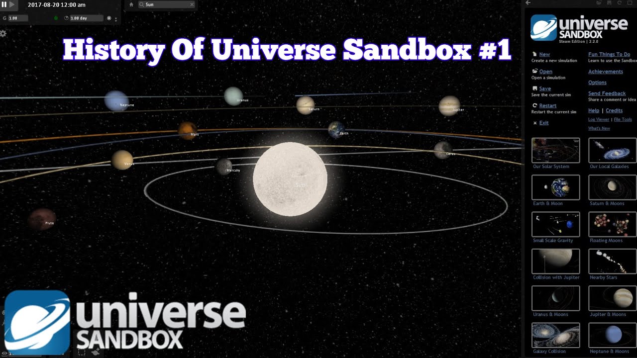 The Evolution/History Of Universe Sandbox Part 1, The Original Game! Universe Sandbox Legacy