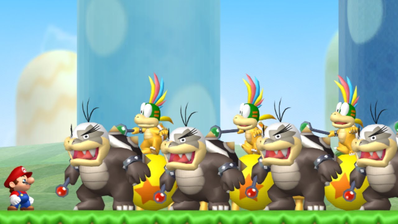 Can Mario Beat 999 Lemmy´s and Morton´s in New Super Mario Bros. Wii ?