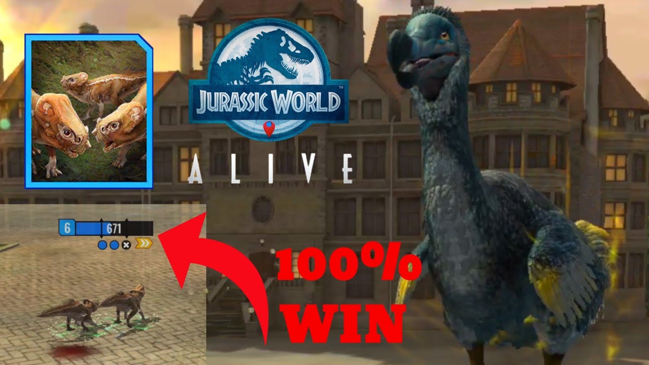 НОВАЯ 100% ПОБЕДА ВСЕХ МОЩНЫХ СТРАТЕГИЙ БОССОВ ДОДО В JURASSIC WORLD ALIVE!!