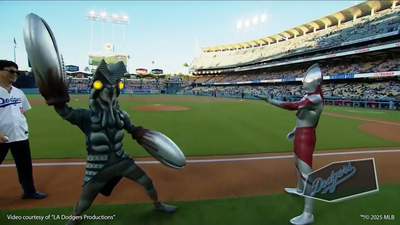 ULTRAMAN VS BALTAN at Dodger Stadium!