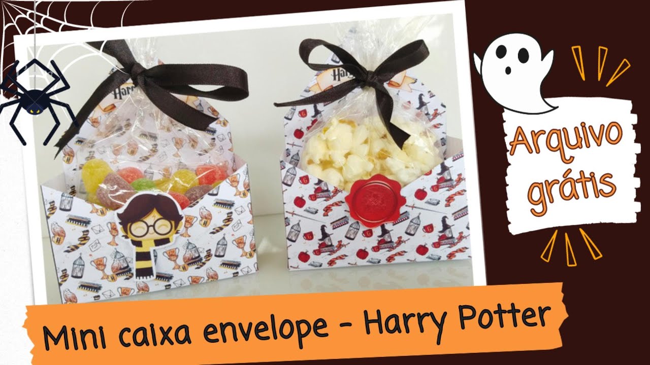 MINI CAIXA ENVELOPE HARRY POTTER - HALLOWEEN | YOU MIMOS - DIY PASSO A PASSO
