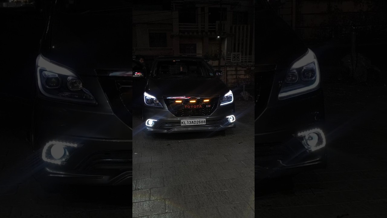 🤯Innova headlight install fog lamp projector💥.                  #carcommunity #carlover #carvideo
