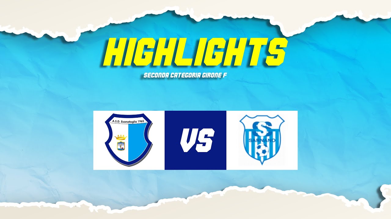 HIGHLIGHTS SECONDA CATEGORIA GIRONE F STAGIONE 24/25 - ESANATOGLIA vs SARNANO
