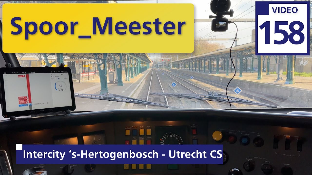 (4K) #Railway #Cabview #trein | Rij mee met de #intercity van 's-Hertogenbosch naar Utrecht Cs (158)