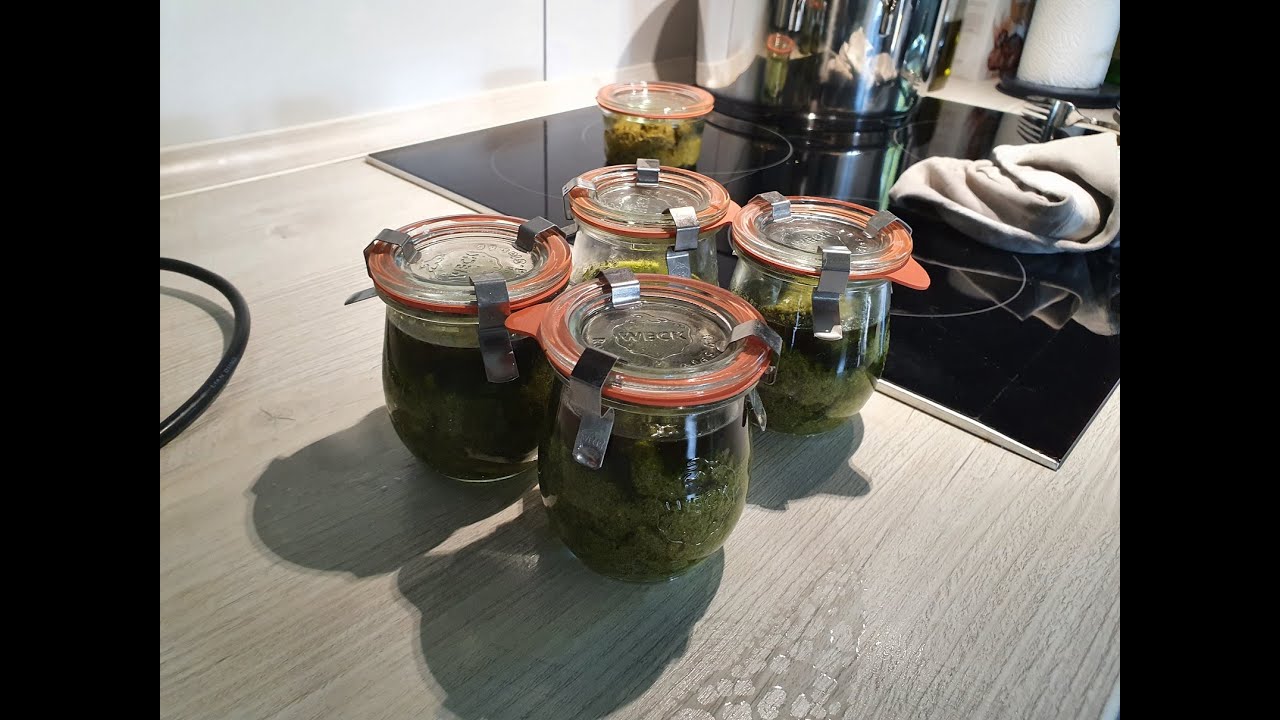 Grünkohl-Pesto einkochen #Grünkohl-Pesto #einkochen #Garten #Selbstversorger