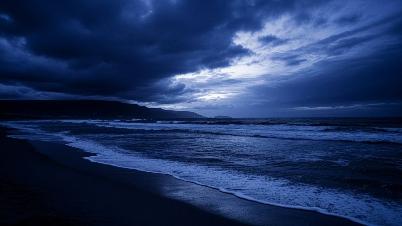 Gentle Sea Waves For A Deep Sleep | Fall Asleep Instantly | Dark Screen 8 Hours