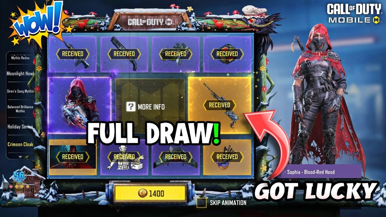Buying Full Crimson Cloak Draw CODM | LW3-Tundra - Crimson Jaws Cod Mobile
