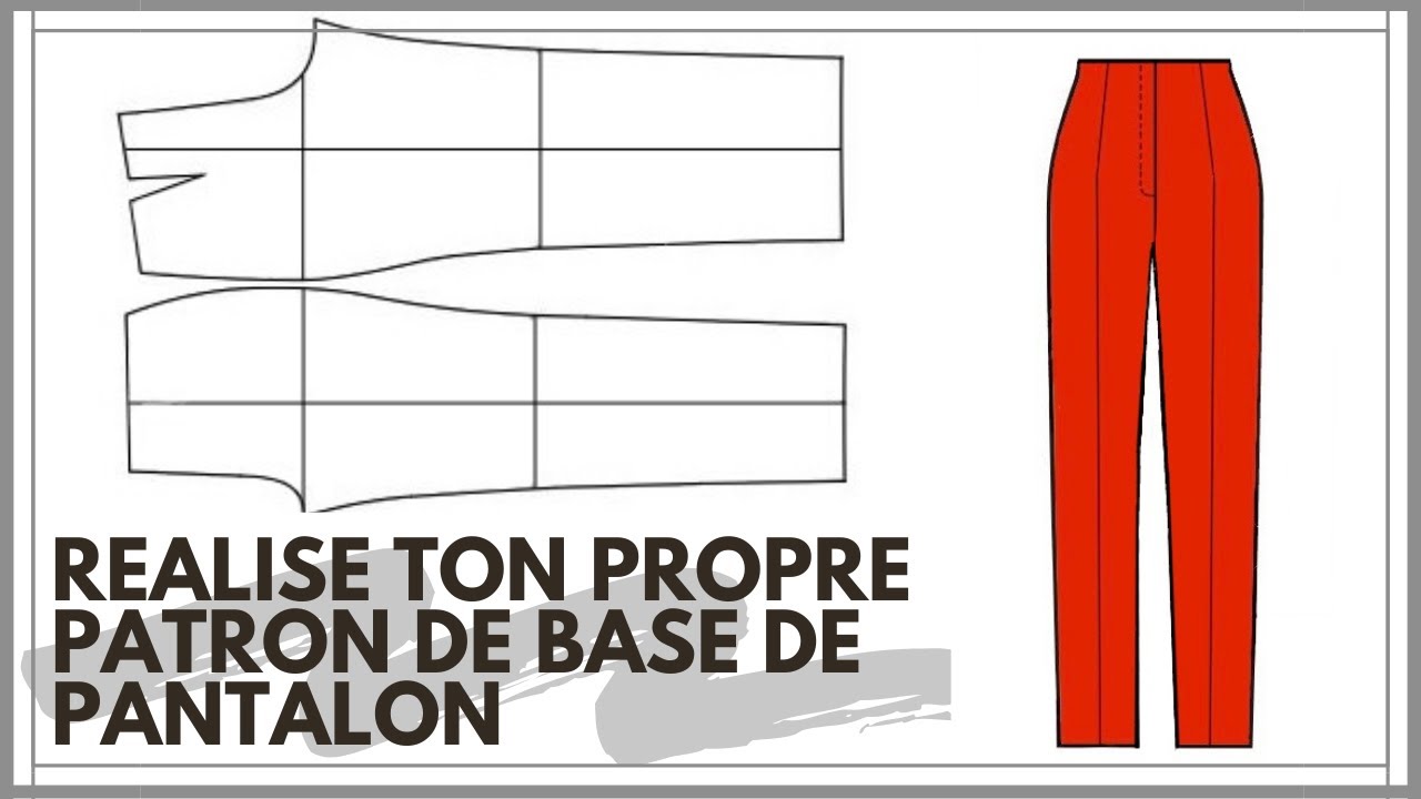 COMMENT FAIRE UN PATRON DE BASE DU PANTALON POUR FEMME, FACILE