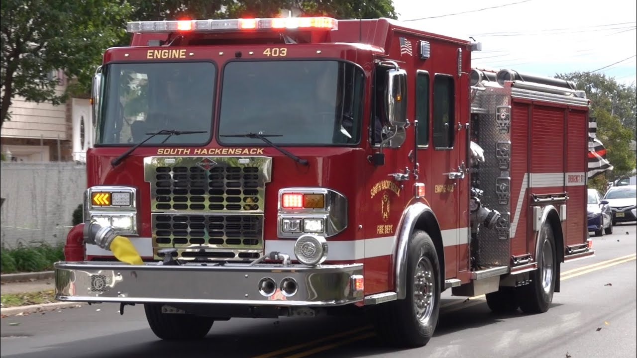 South Hackensack Fire Department Brand New Engine 403 Responding 10/27/21