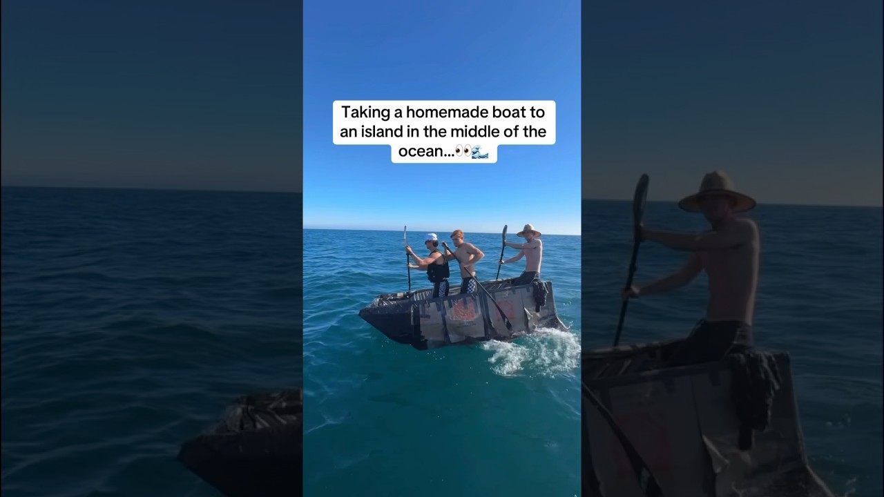 Taking a Homemade boat to an island in the MIDDLE of the Ocean&hellip;👀🌊