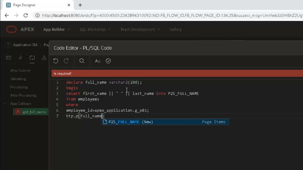 how to call ajax callback process