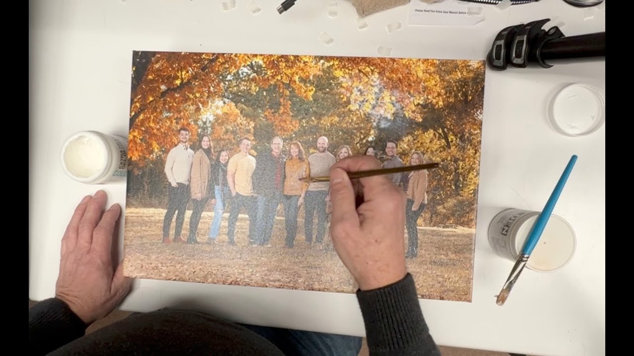 Adding brush texture to canvas prints. It's easy!