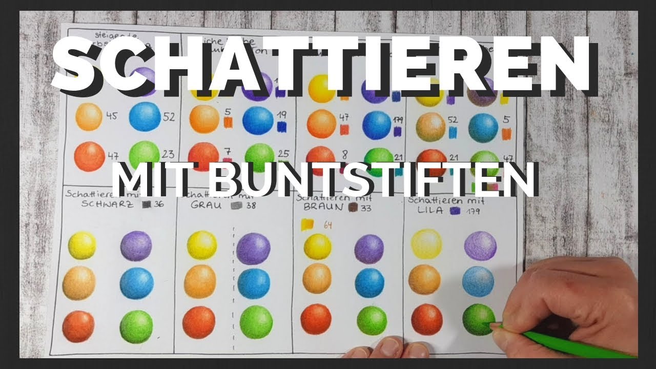 Schattieren mit Buntstiften | geeignete Farben zum colorieren der Schatten (mit BenQ WiT Lampe)