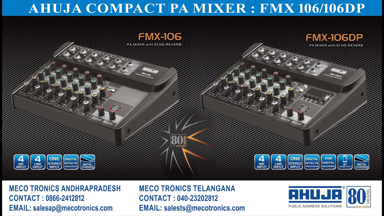 Ahuja Mixer FMX 106 / FMX 106 DP